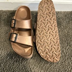 Size 38 Gold Birkenstocks